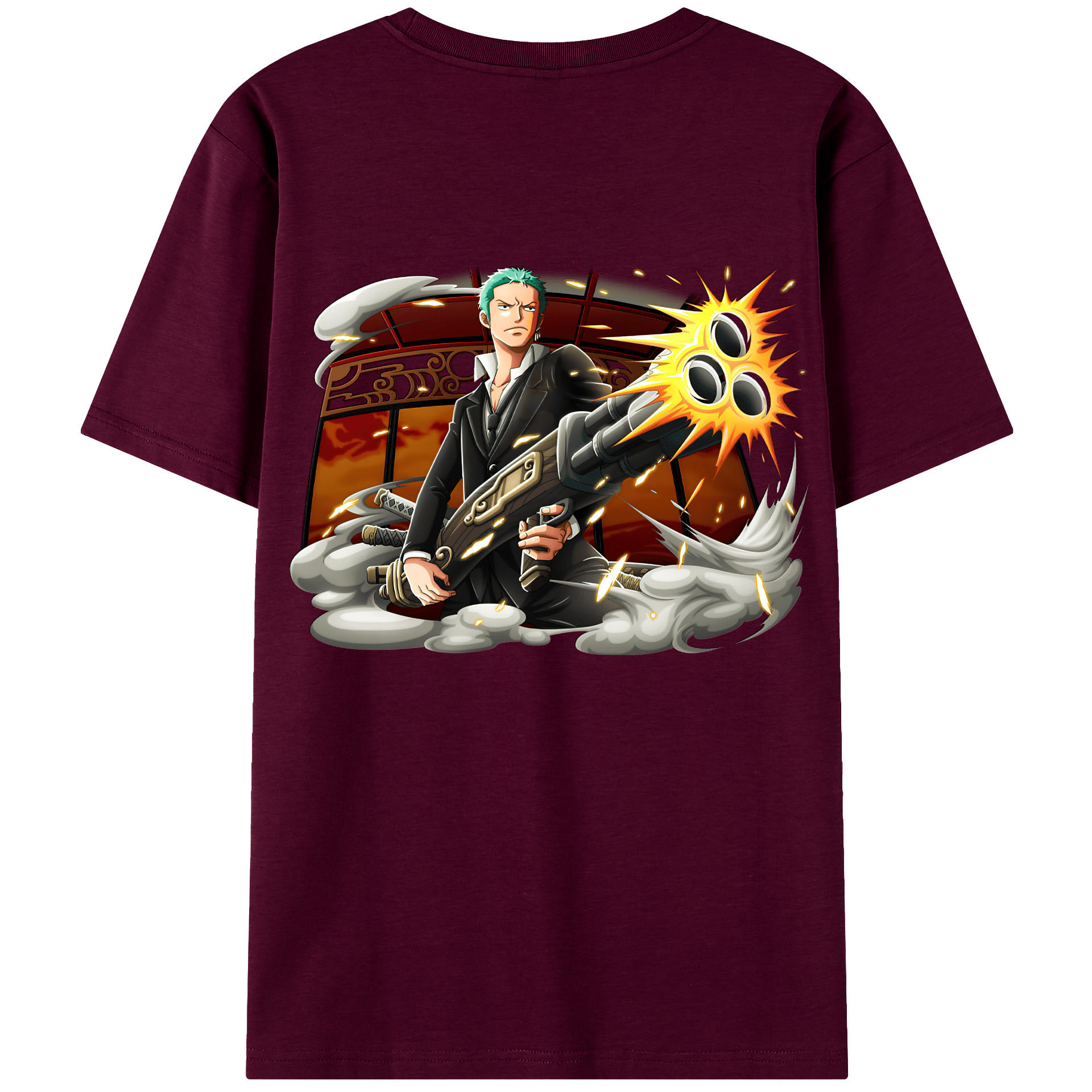 ワンピース ロロノア・ゾロ ONE PIECE Roronoa Zoro レディース半袖Tシャツ(バックプリント)
